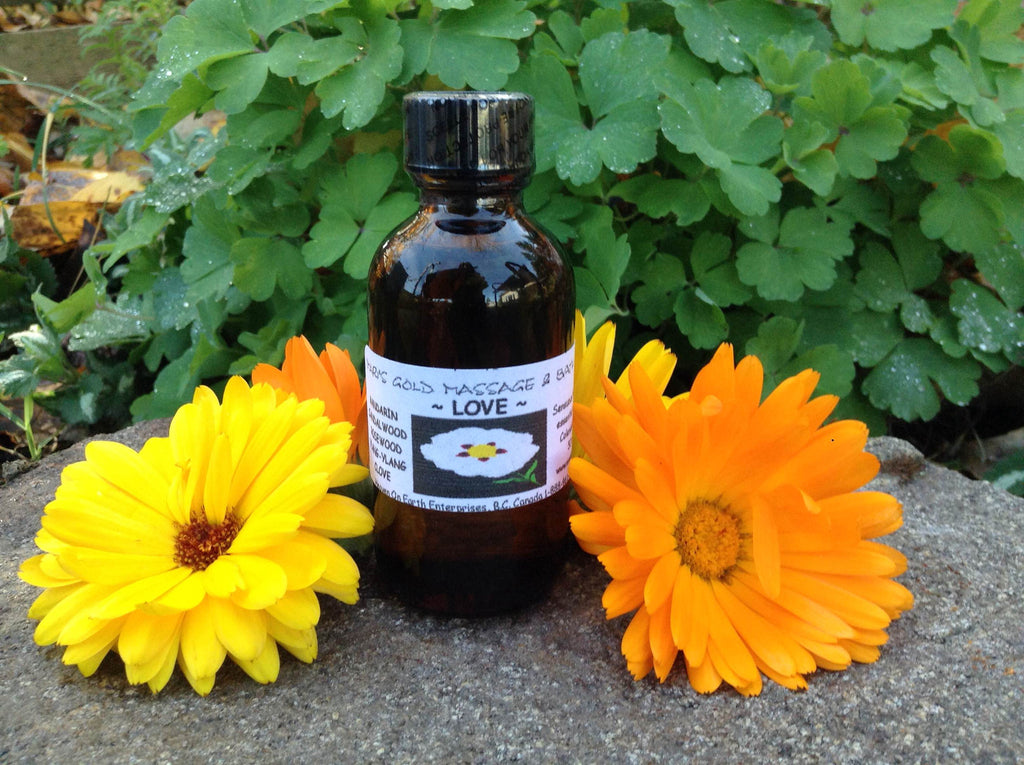 Moisturizing Love Body and Massage Oil - All Natural - Paraben Free - Made in Canada