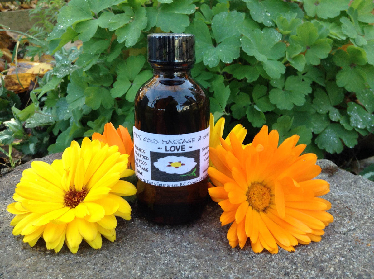 Moisturizing Love Body and Massage Oil - All Natural - Paraben Free - Made in Canada